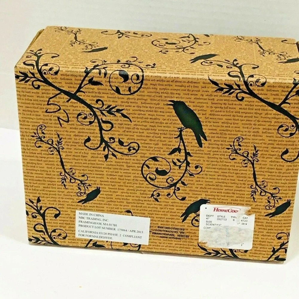 NWOT Days Until Halloween Countdown Calendar Blocks Witchy Goth Festive Decor